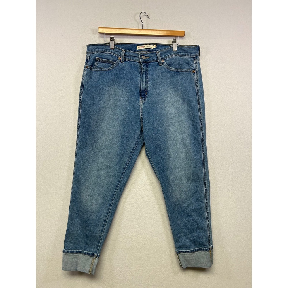 Signature by‎ Levi Strauss & Co. Vintage Mid Rise Boyfriend Womens 16 Blue Jeans